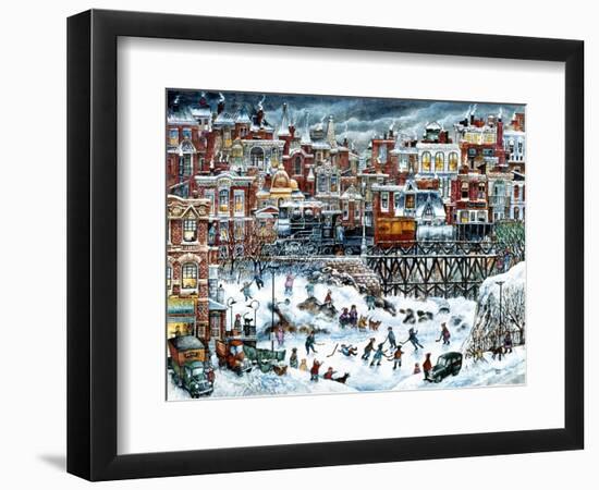 Hockey Night-Bill Bell-Framed Giclee Print