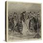 Hockey on the Ice, a Ladies' Match on the Lake in Wimbledon Park-Arthur Hopkins-Stretched Canvas