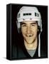 Hockey Player in Helmet-null-Framed Stretched Canvas