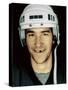 Hockey Player in Helmet-null-Stretched Canvas