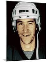 Hockey Player in Helmet-null-Mounted Photographic Print