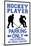 Hockey Player Parking Only Plastic Sign-null-Mounted Art Print