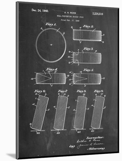 Hockey Puck Patent-null-Mounted Art Print