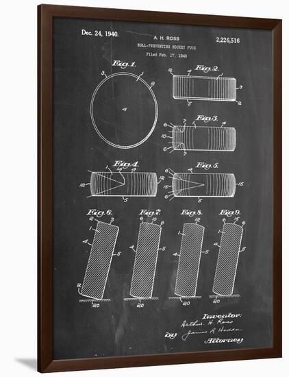 Hockey Puck Patent-null-Framed Premium Giclee Print