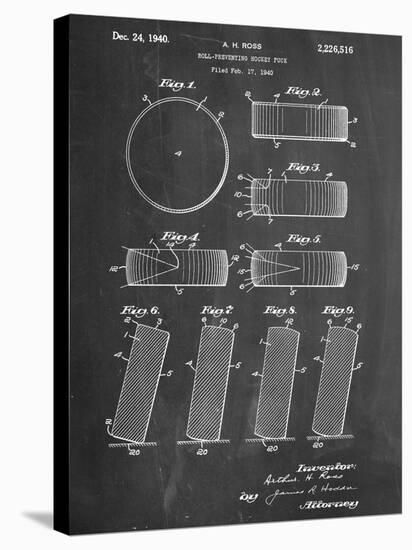 Hockey Puck Patent-null-Stretched Canvas