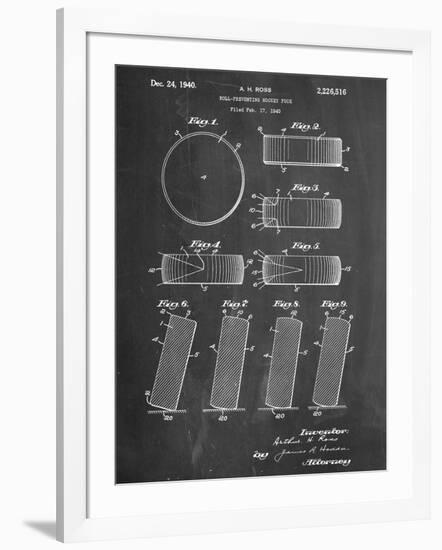 Hockey Puck Patent-null-Framed Art Print