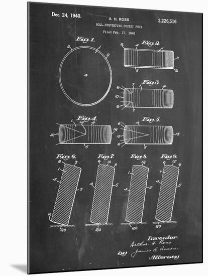 Hockey Puck Patent-null-Mounted Art Print