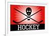 Hockey Red Sports-null-Framed Art Print