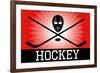 Hockey Red Sports-null-Framed Art Print