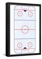 Hockey Rink Layout Sports Poster-null-Framed Poster