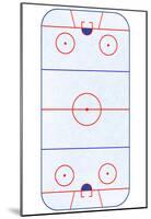 Hockey Rink Layout Sports Poster-null-Mounted Poster