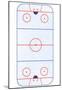 Hockey Rink Layout Sports Poster-null-Mounted Poster