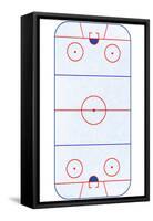 Hockey Rink Layout Sports Poster-null-Framed Stretched Canvas