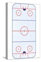 Hockey Rink Layout Sports Poster-null-Stretched Canvas