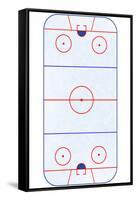 Hockey Rink Layout Sports Poster-null-Framed Stretched Canvas