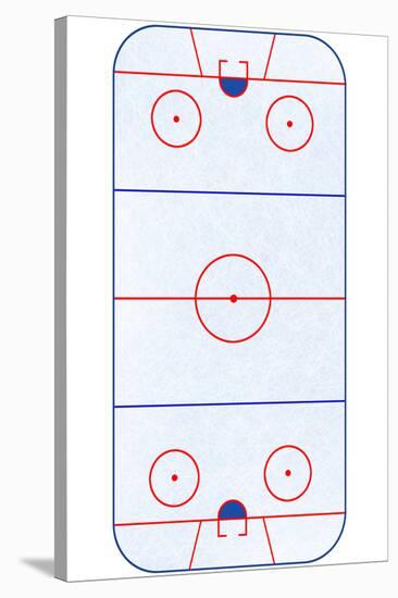 Hockey Rink Layout Sports Poster-null-Stretched Canvas