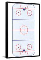 Hockey Rink Layout Sports Poster-null-Framed Poster