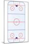 Hockey Rink Layout Sports Poster-null-Mounted Poster
