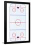 Hockey Rink Layout Sports Poster-null-Framed Poster