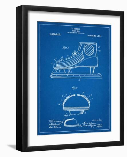 Hockey Shoe Patent-null-Framed Premium Giclee Print