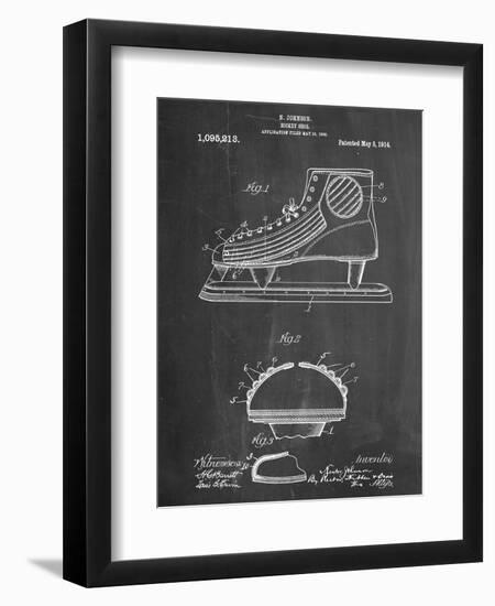 Hockey Shoe Patent-null-Framed Art Print