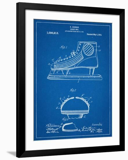 Hockey Shoe Patent-null-Framed Art Print