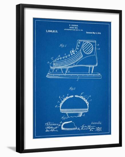 Hockey Shoe Patent-null-Framed Art Print