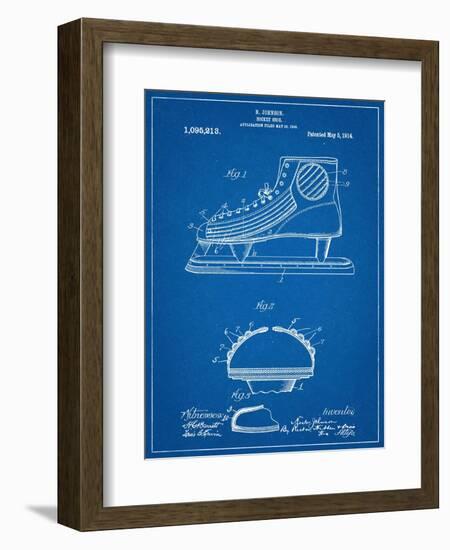 Hockey Shoe Patent-null-Framed Art Print