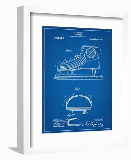 Hockey Shoe Patent-null-Framed Art Print