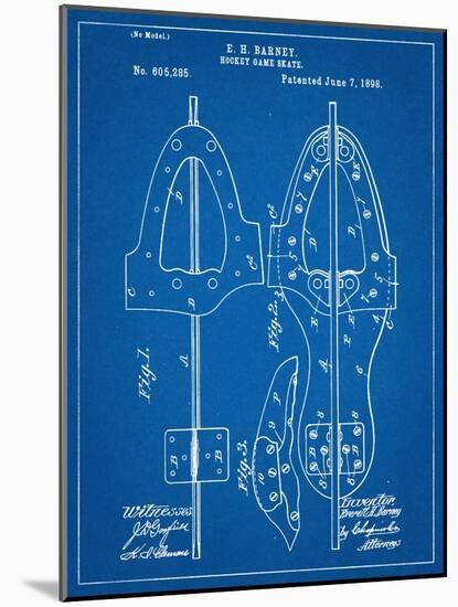 Hockey Skate Patent-null-Mounted Art Print