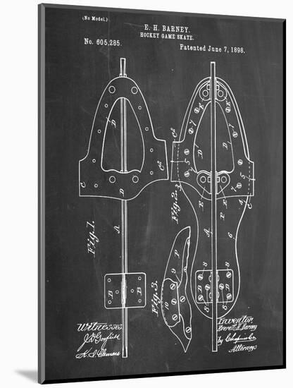 Hockey Skate Patent-null-Mounted Art Print