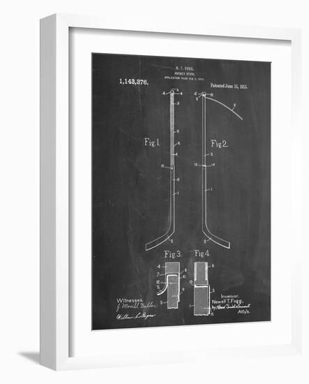 Hockey Stick Patent-null-Framed Art Print