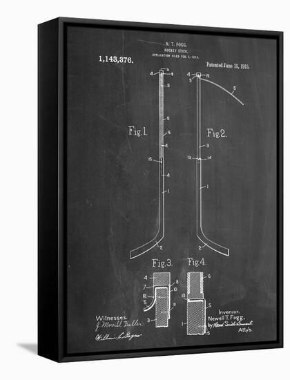 Hockey Stick Patent-null-Framed Stretched Canvas