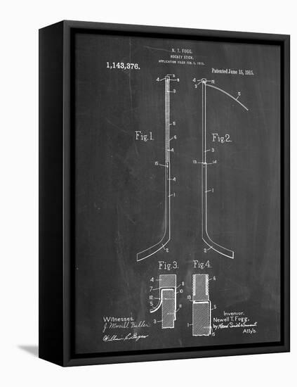 Hockey Stick Patent-null-Framed Stretched Canvas