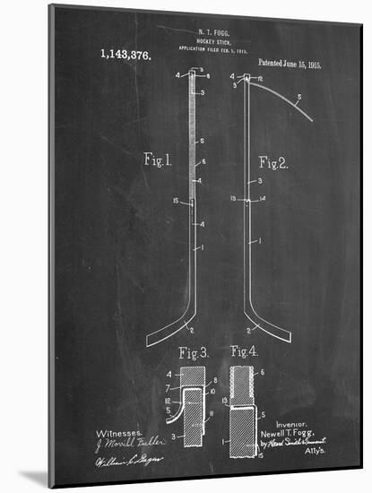 Hockey Stick Patent-null-Mounted Art Print