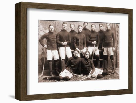 Hockey Team Posing Together-null-Framed Photographic Print