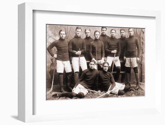 Hockey Team Posing Together-null-Framed Photographic Print