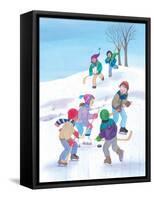 Hockey Time - Humpty Dumpty-Kathryn Mitter-Framed Stretched Canvas
