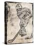 Hockey Type Black-Jace Grey-Stretched Canvas
