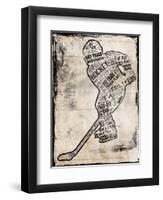 Hockey Type Black-Jace Grey-Framed Art Print