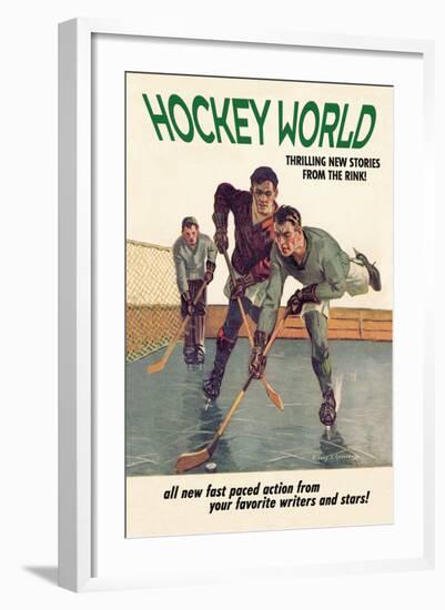 Hockey World-null-Framed Art Print