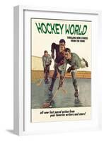 Hockey World-null-Framed Art Print