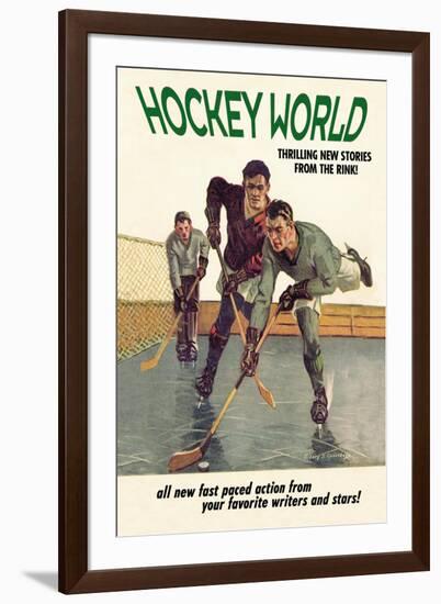 Hockey World-null-Framed Art Print