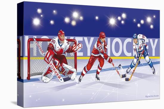 Hockey-Olga And Alexey Drozdov-Stretched Canvas