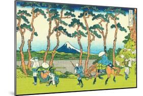 Hodogaya on the Tokaido, c.1830-Katsushika Hokusai-Mounted Giclee Print