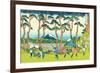 Hodogaya on the Tokaido, c.1830-Katsushika Hokusai-Framed Giclee Print