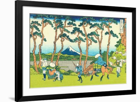 Hodogaya on the Tokaido, c.1830-Katsushika Hokusai-Framed Giclee Print