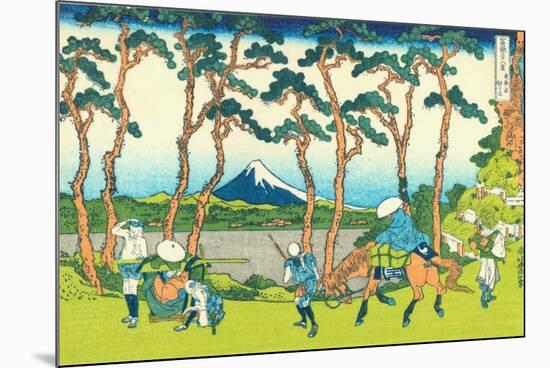 Hodogaya on the Tokaido, c.1830-Katsushika Hokusai-Mounted Giclee Print