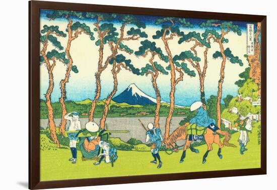 Hodogaya on the Tokaido, c.1830-Katsushika Hokusai-Framed Giclee Print