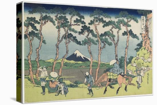 Hodogaya on the Tokaido Road, 1831-1834-Katsushika Hokusai-Stretched Canvas